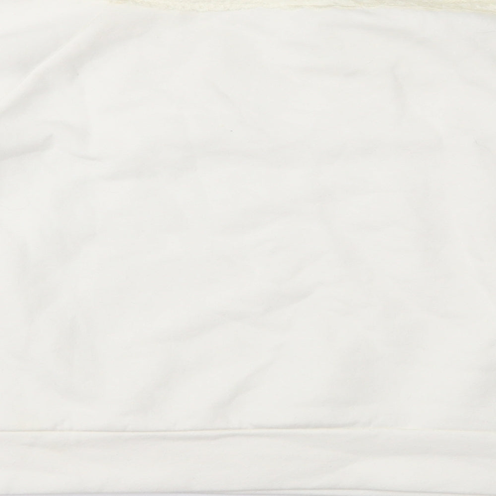 H&M Womens Ivory   Pullover Sweatshirt Size XL