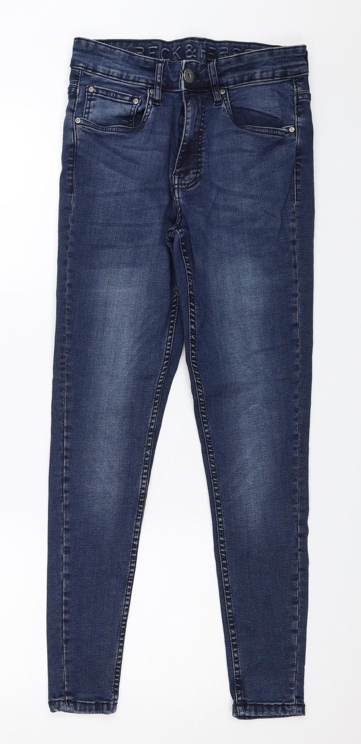 Beck & Hersey Womens Blue Denim Skinny Jeans Size 28 in L28 in