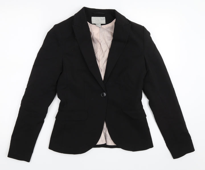 H&M Womens Black Jacket Blazer Size 36