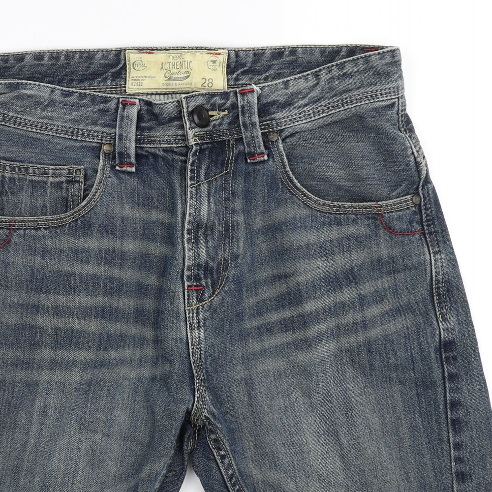 NEXT Mens Blue  Denim Bermuda Shorts Size 28 in