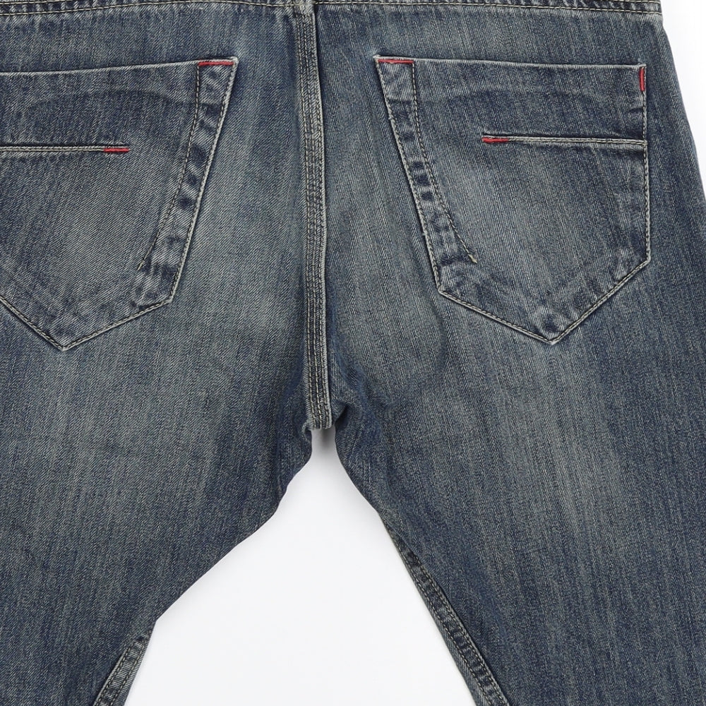 NEXT Mens Blue  Denim Bermuda Shorts Size 28 in