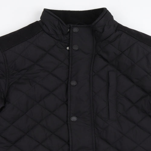 NEXT Mens Black   Quilted Coat Size M