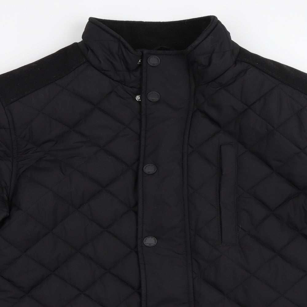 NEXT Mens Black   Quilted Coat Size M
