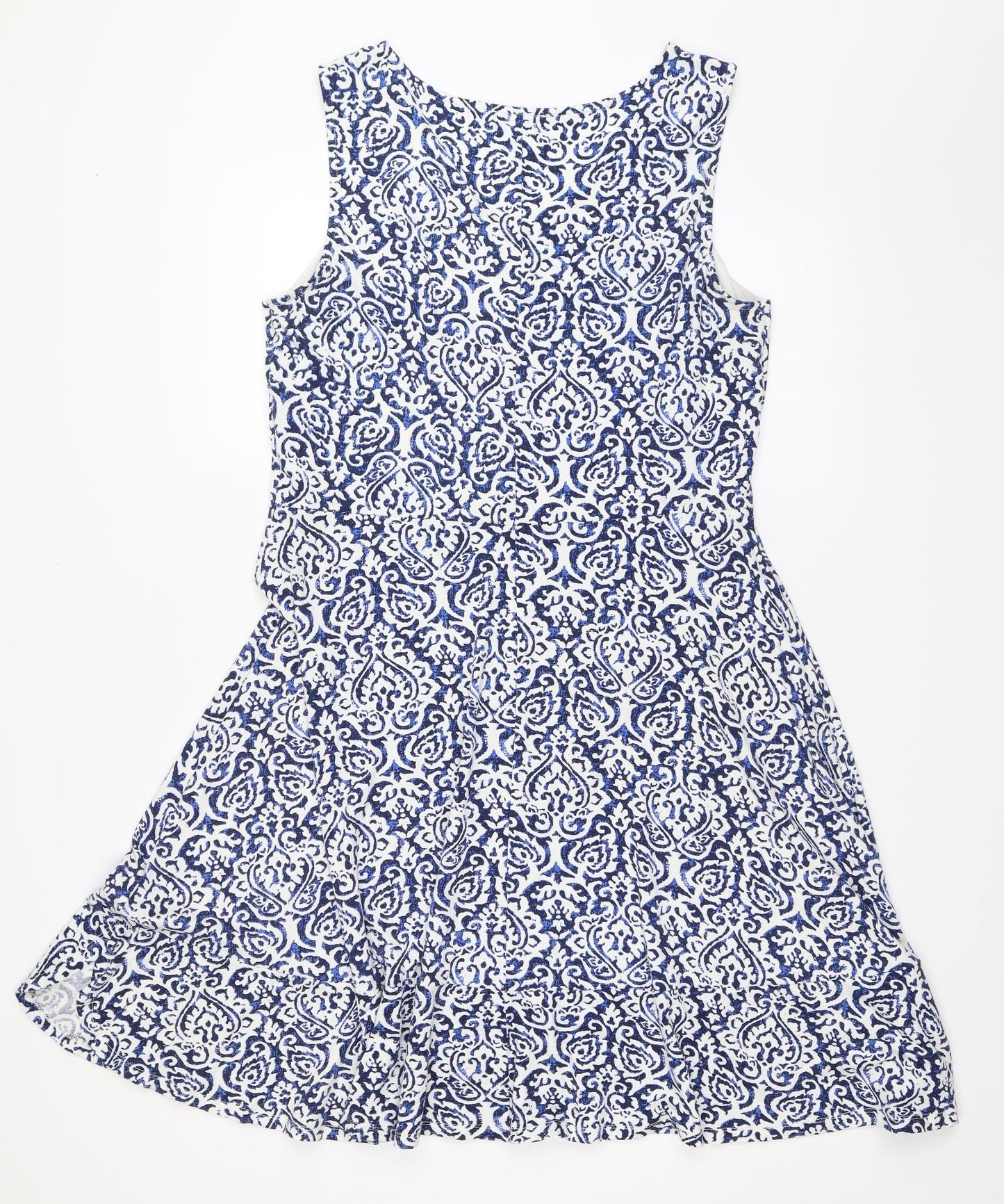 Kaleidoscope Womens Blue Geometric  Fit & Flare  Size 16
