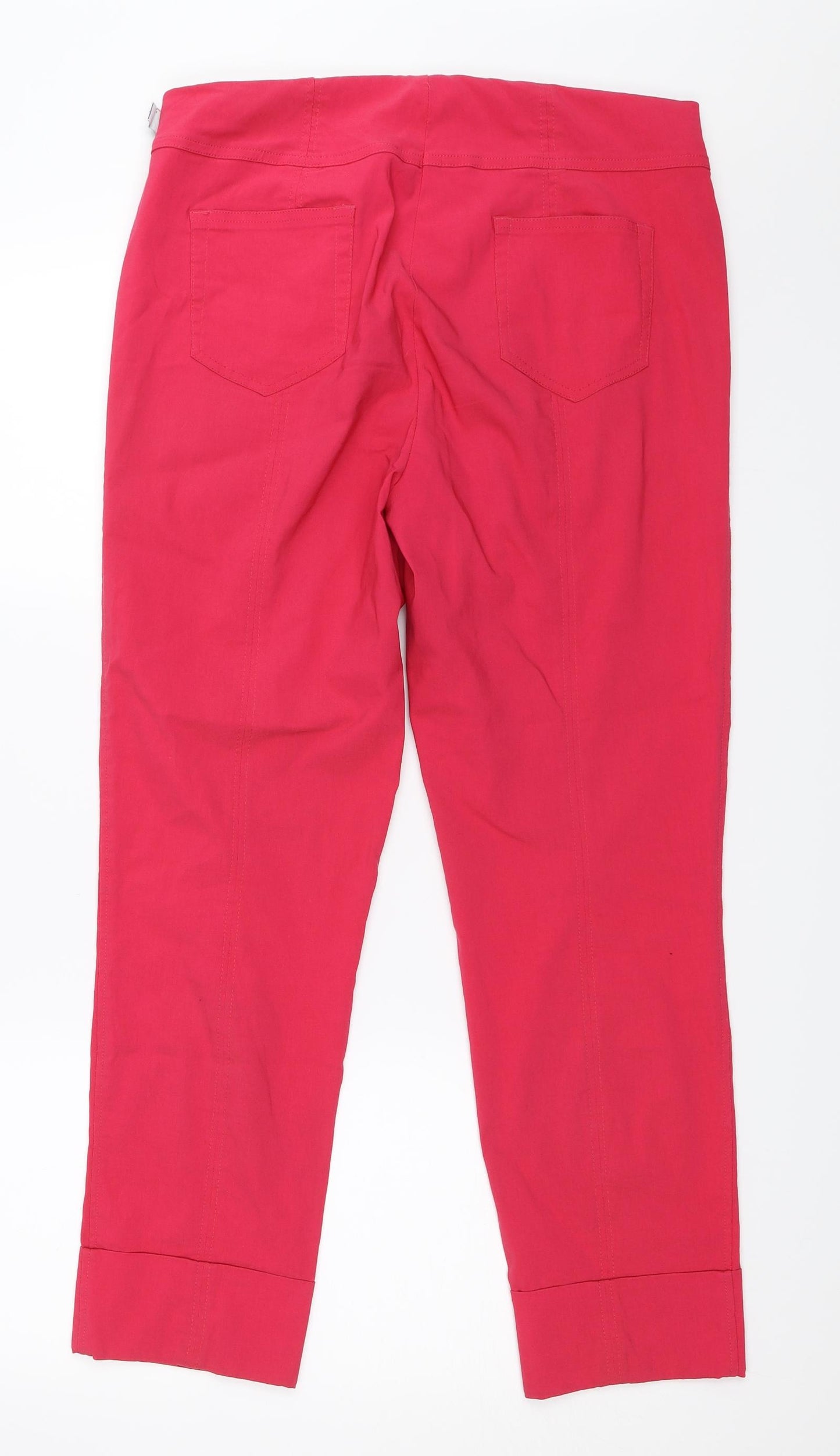 Robell Womens Pink   Capri Trousers Size 16 L27 in