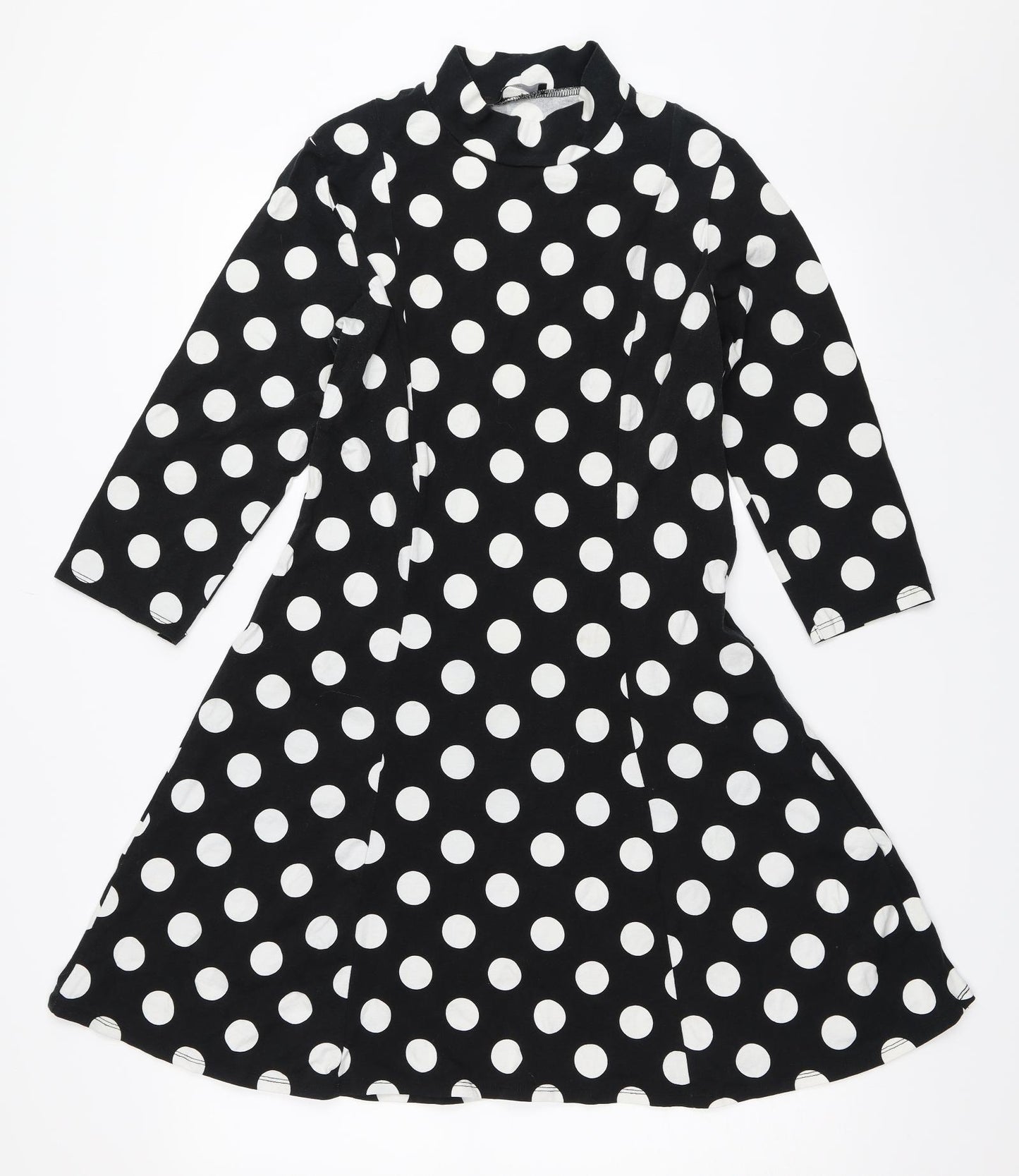 George Womens Black Polka Dot  Fit & Flare  Size 14