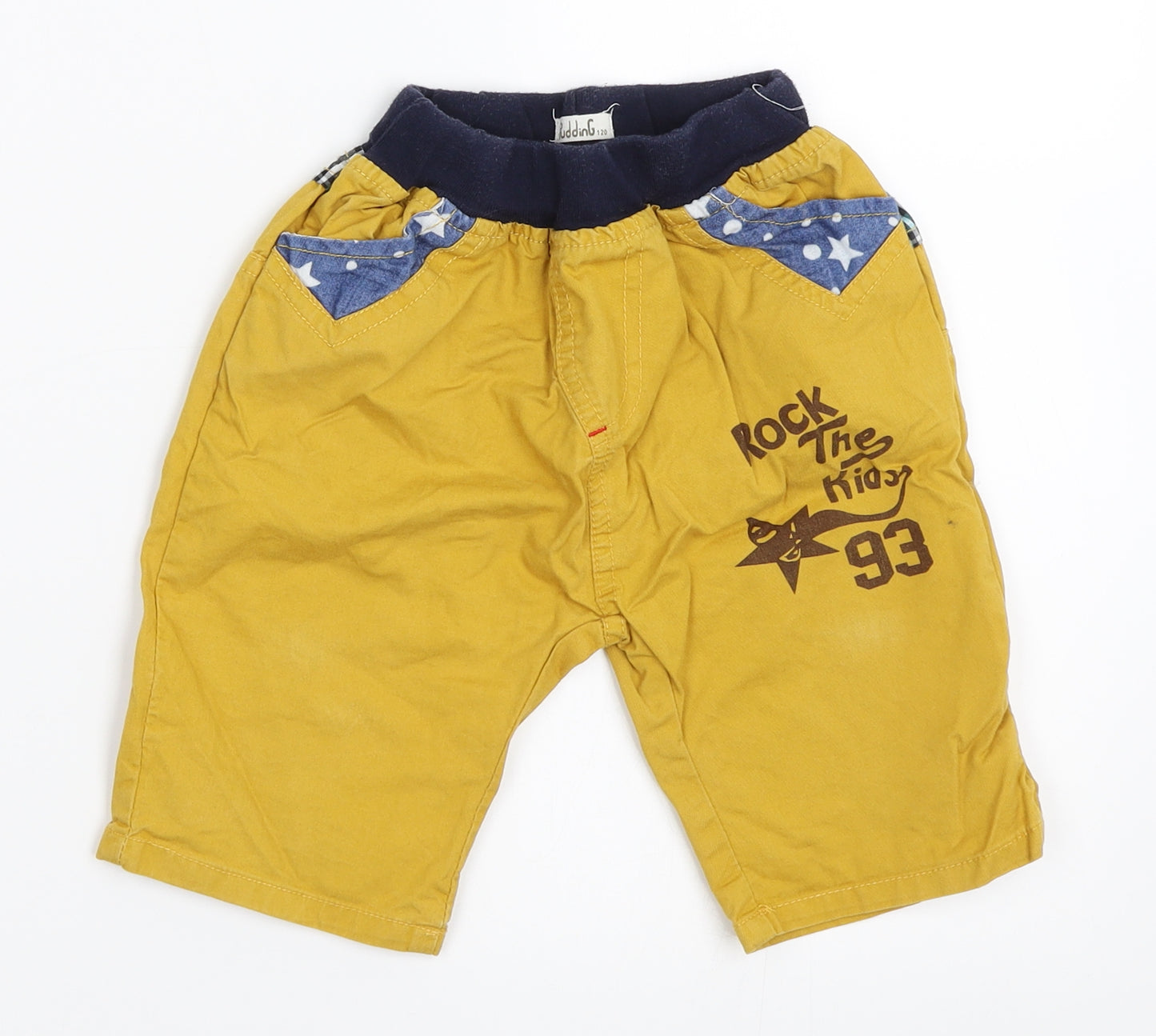 Pudding Boys Yellow   Bermuda Shorts Size 6 Years