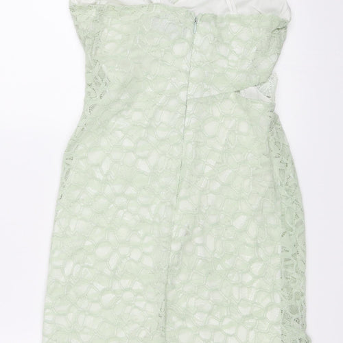 Topshop Womens Green  Lace Mini  Size 8