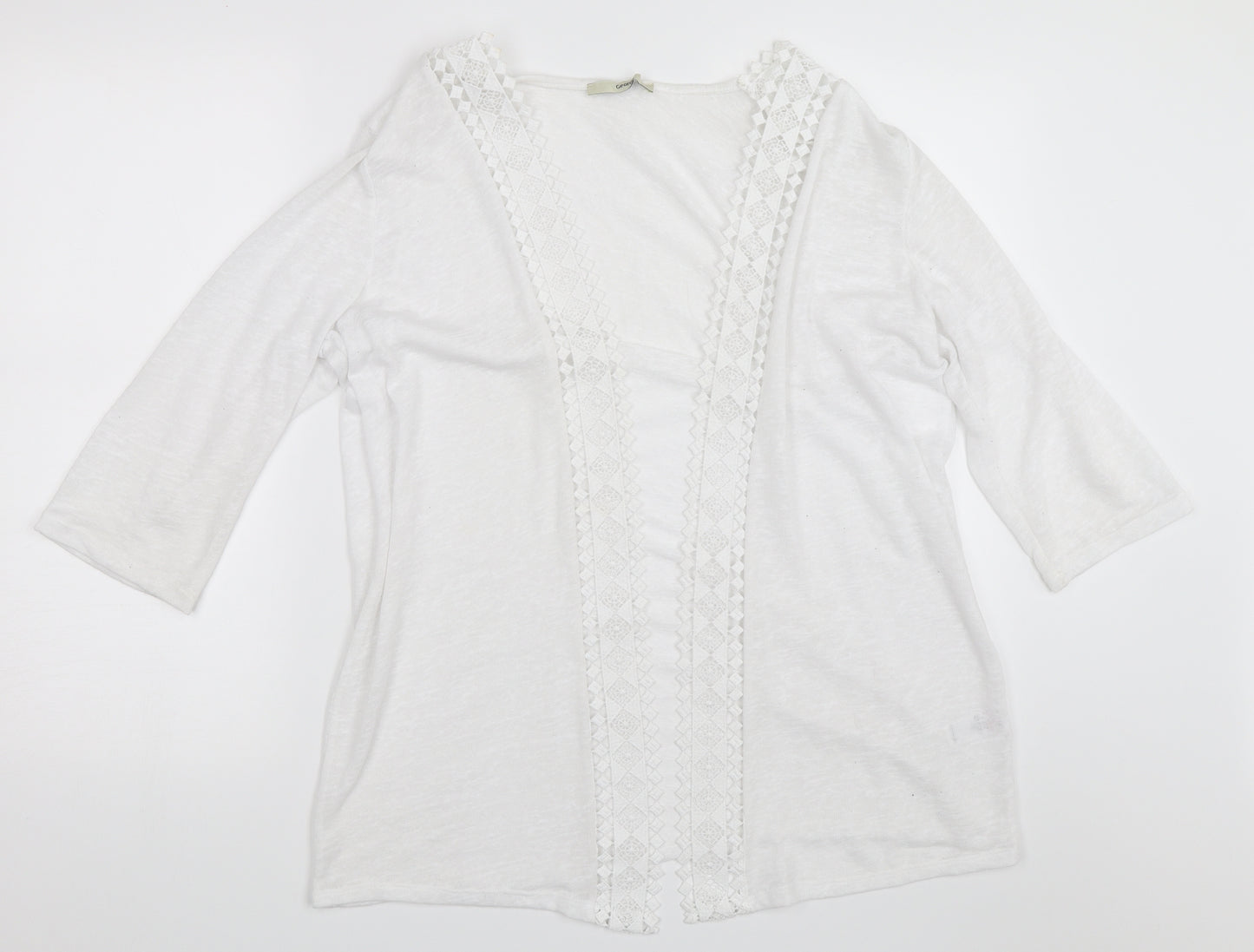 George Womens White   Cardigan Jumper Size 16