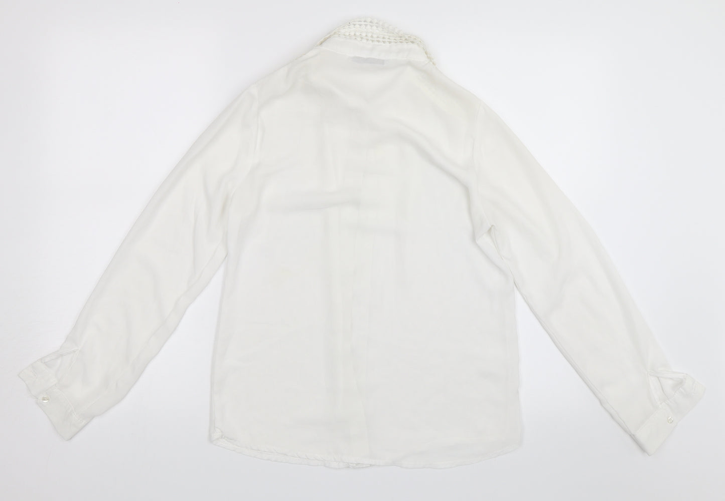 ES Womens White   Basic Button-Up Size M