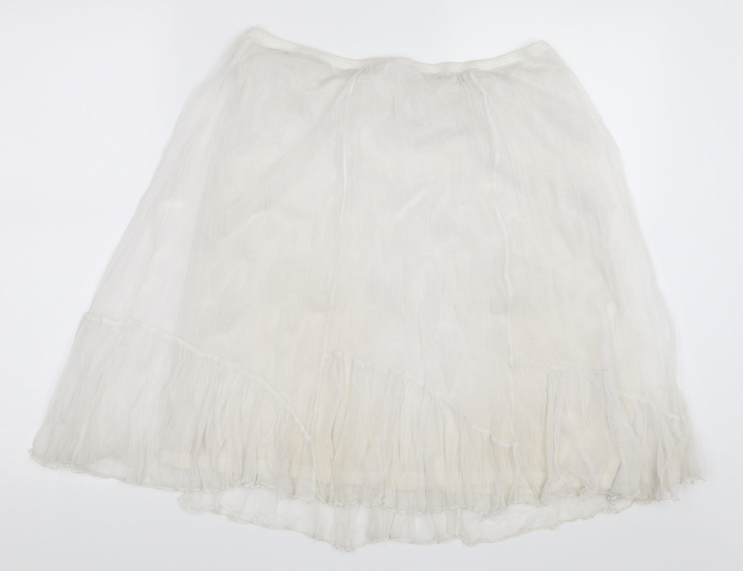 LAUREN VIDAL Womens White   Flare Skirt Size XL