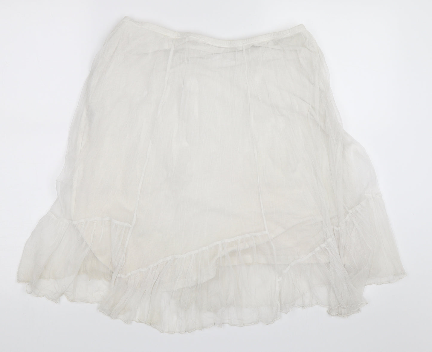 LAUREN VIDAL Womens White   Flare Skirt Size XL