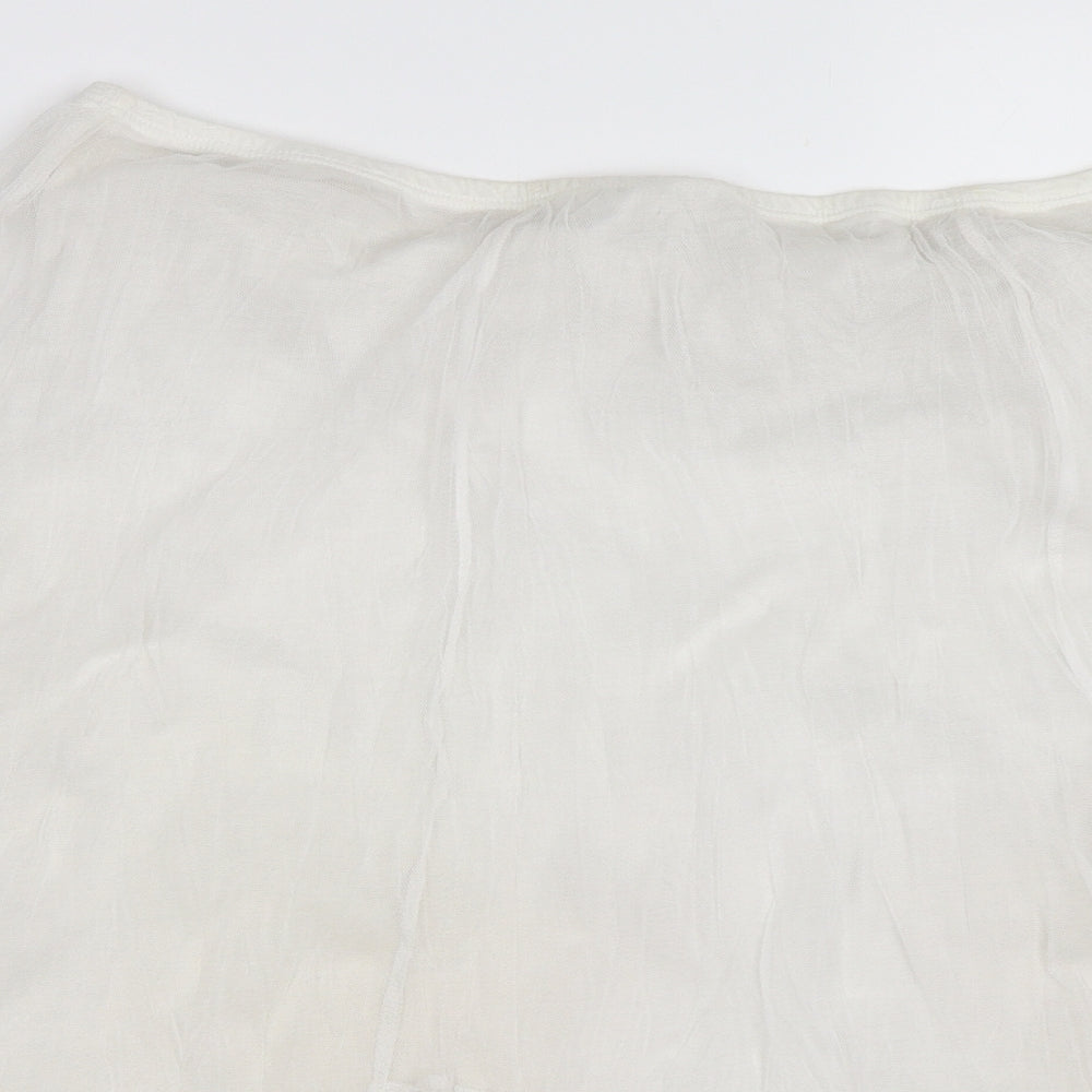 LAUREN VIDAL Womens White   Flare Skirt Size XL