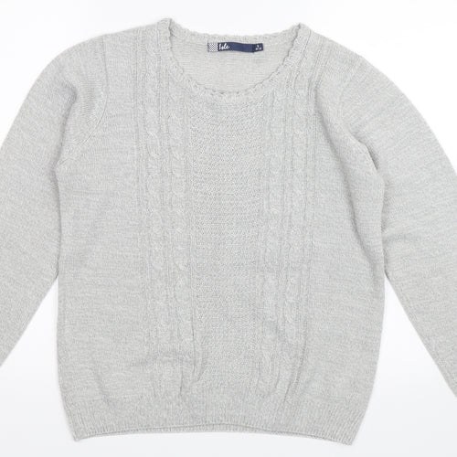Isle Womens Grey   Pullover Jumper Size S