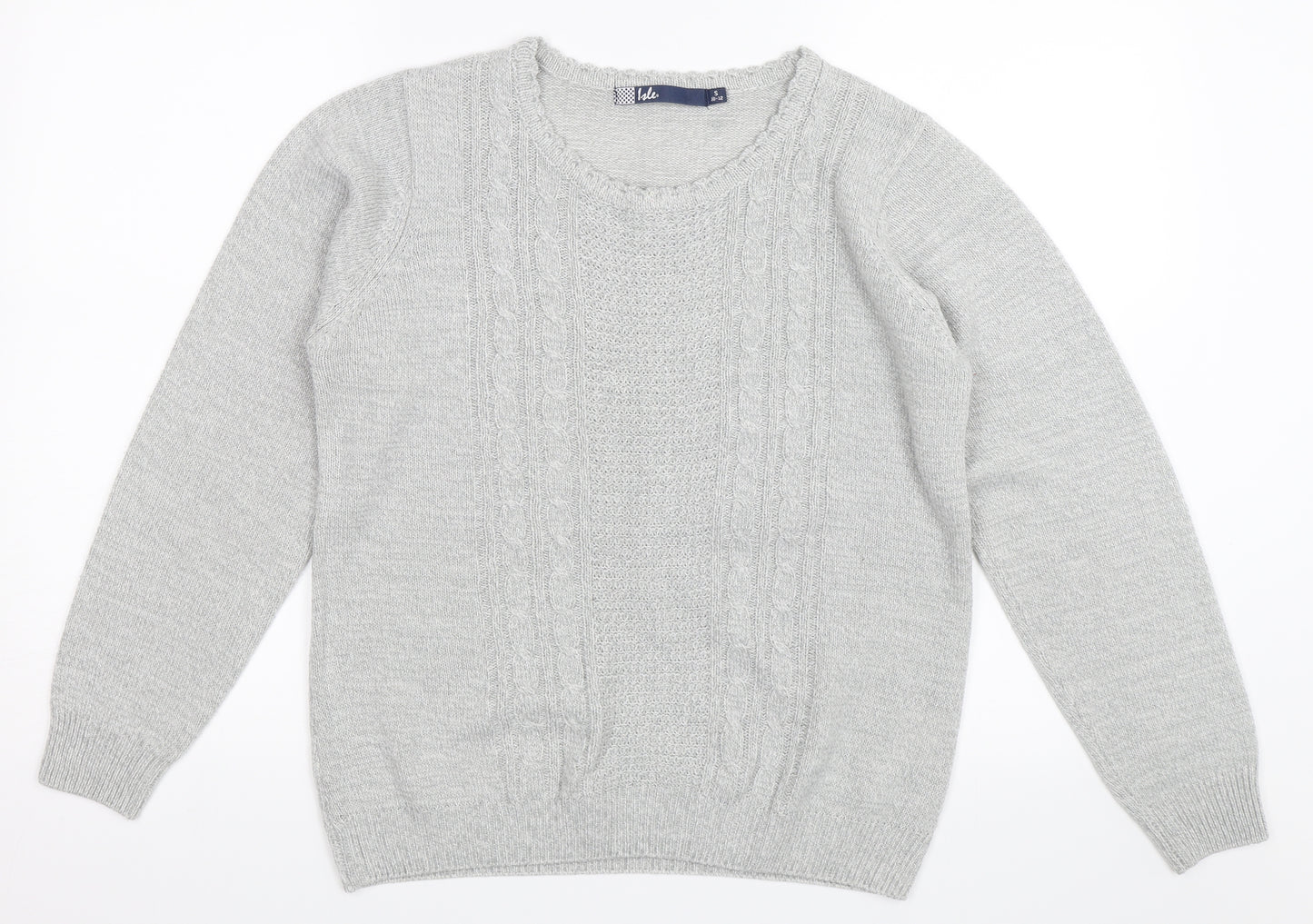 Isle Womens Grey   Pullover Jumper Size S