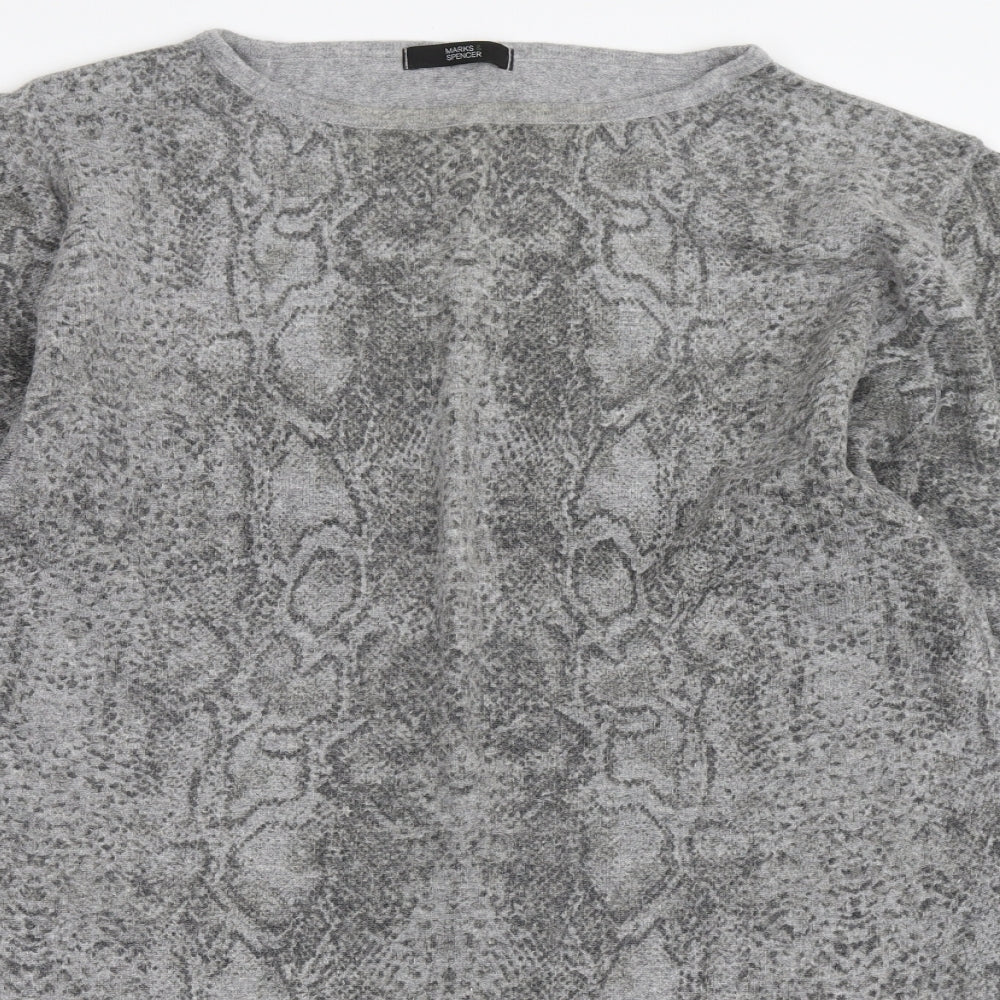 Marks and Spencer Womens Grey   Tunic Jumper Size 16