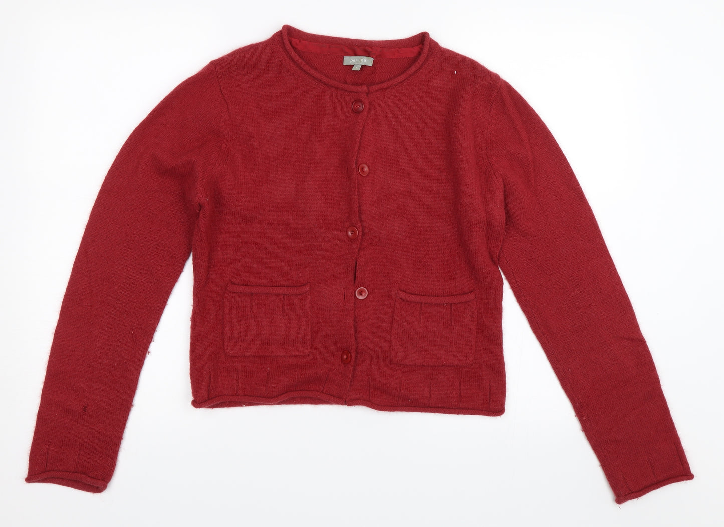 Per Una Womens Red   Cardigan Jumper Size L