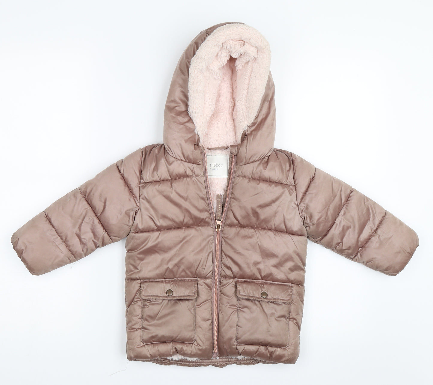 NEXT Girls Brown   Puffer Jacket Coat Size 18-24 Months