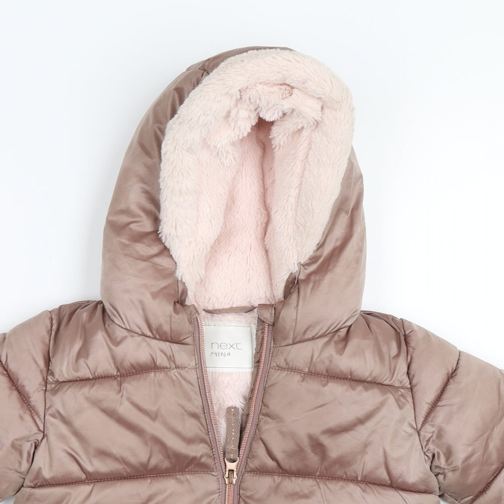 NEXT Girls Brown   Puffer Jacket Coat Size 18-24 Months