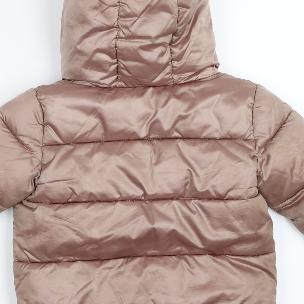 NEXT Girls Brown   Puffer Jacket Coat Size 18-24 Months