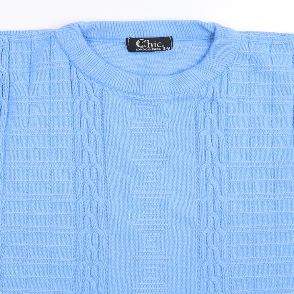 Chic London Paris Womens Blue   Pullover Jumper Size S