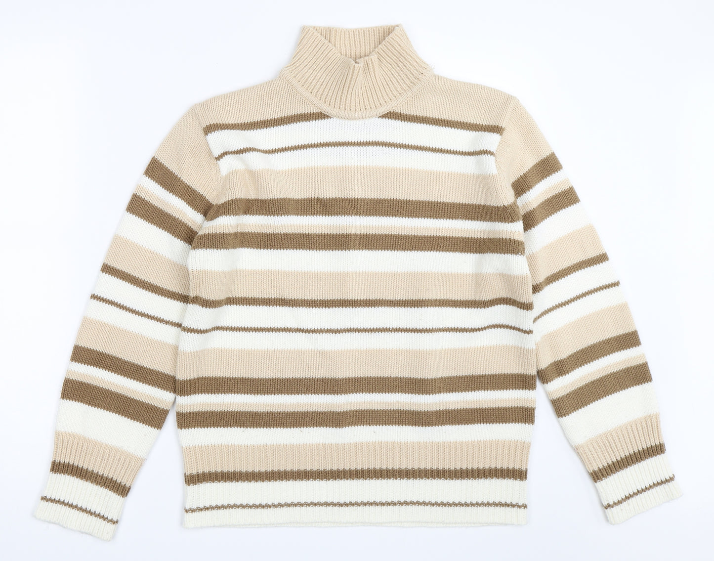 Bonmarché Womens Beige Striped  Pullover Jumper Size S