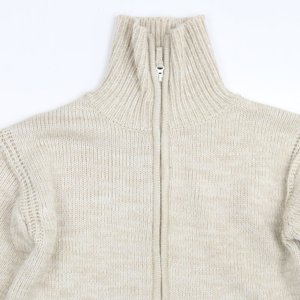 Bonmarché Womens Beige   Full Zip Jumper Size L