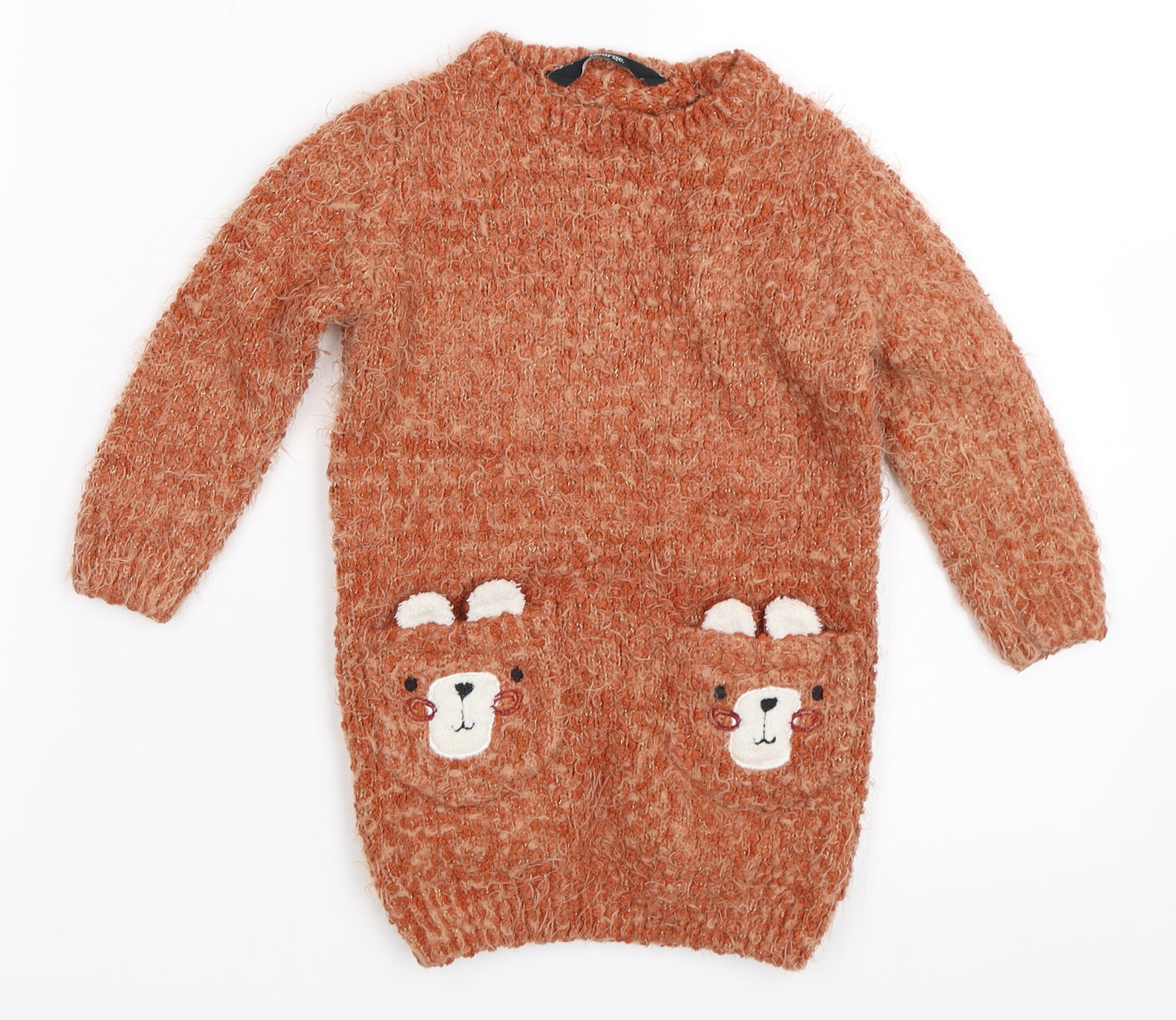 George Girls Orange   Jumper Dress  Size 18-24 Months