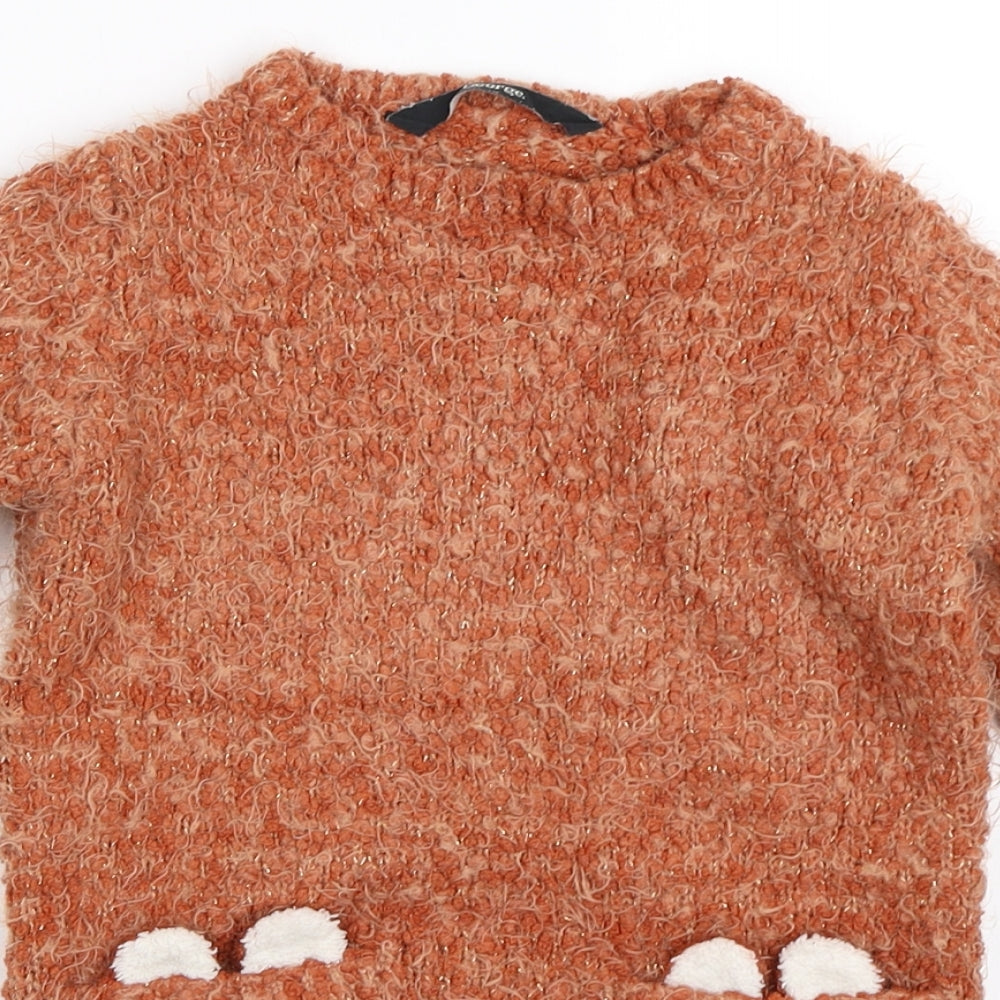 George Girls Orange   Jumper Dress  Size 18-24 Months