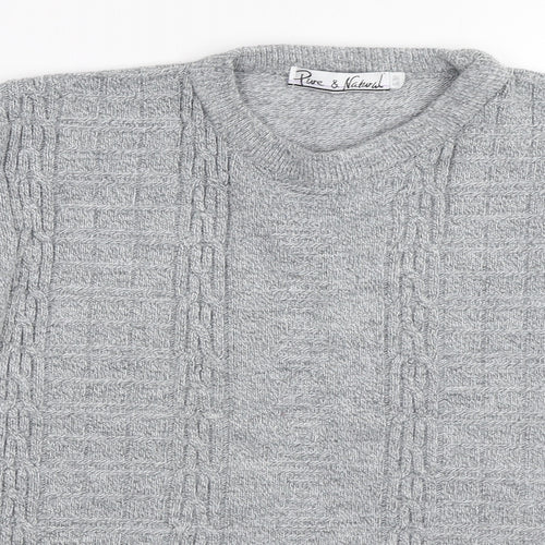 Pure & Natural Womens Grey   Pullover Jumper Size S