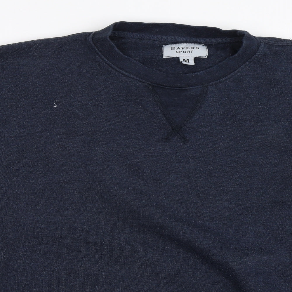 HAVERS Mens Blue   Pullover Sweatshirt Size M