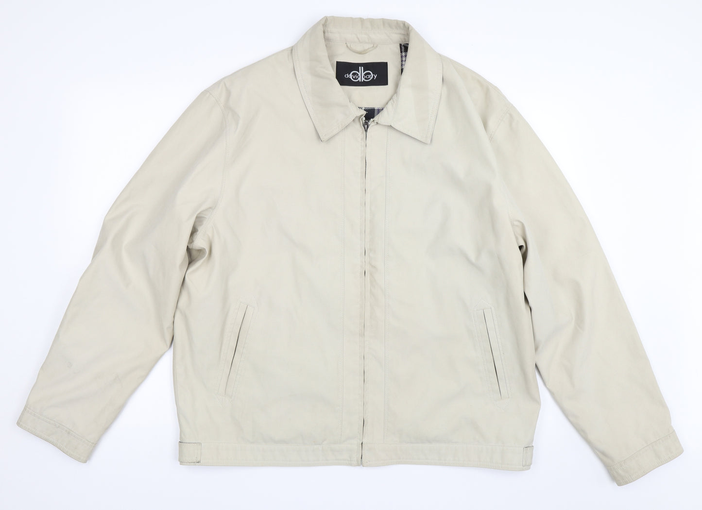 David Barry Mens Beige   Jacket Coat Size XL