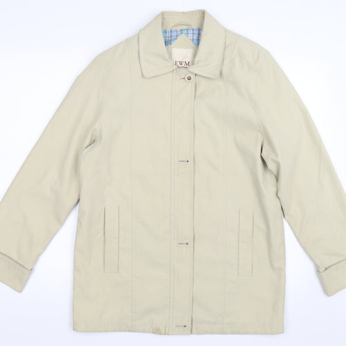 EWM Womens Beige   Jacket Coat Size 10