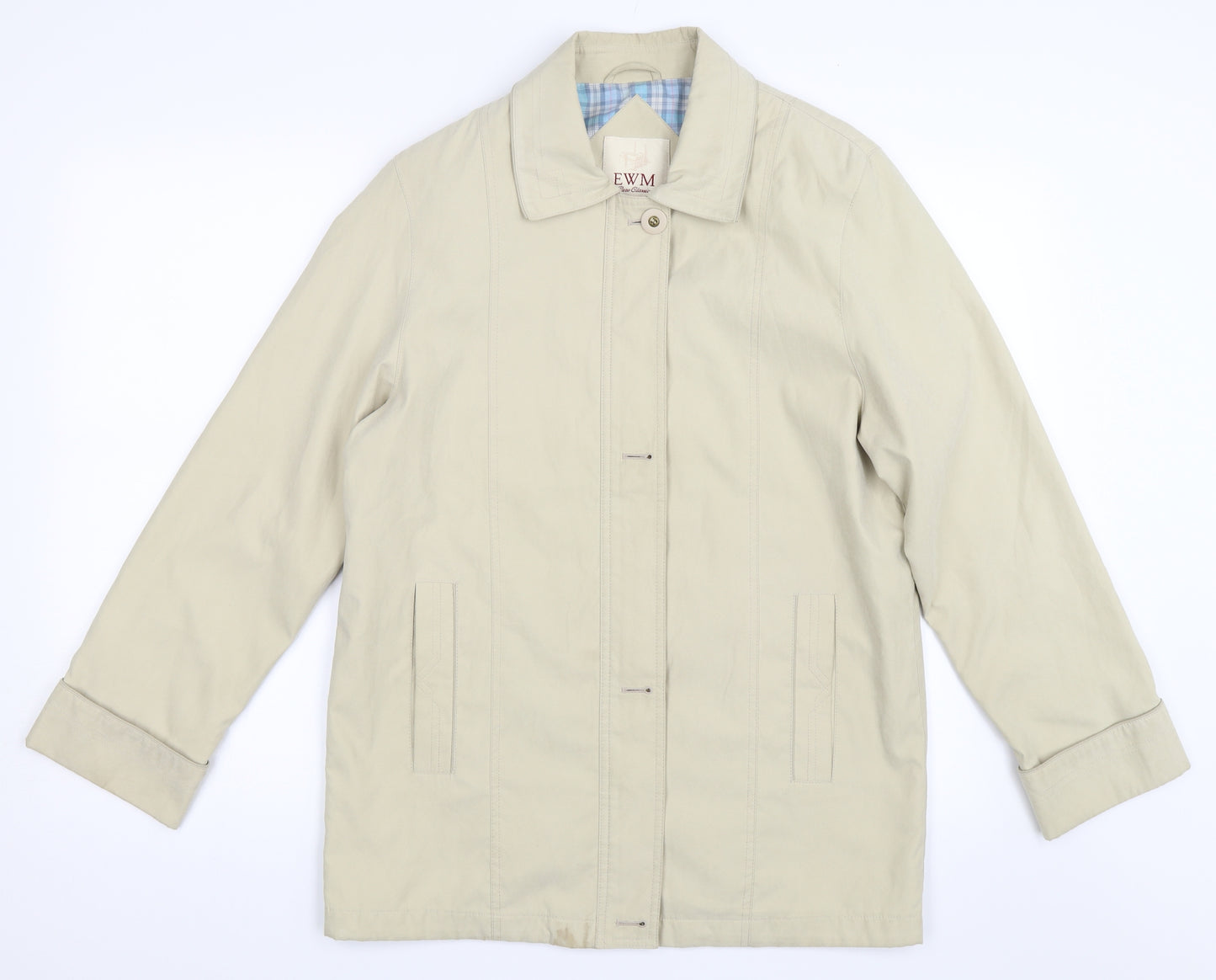 EWM Womens Beige   Jacket Coat Size 10