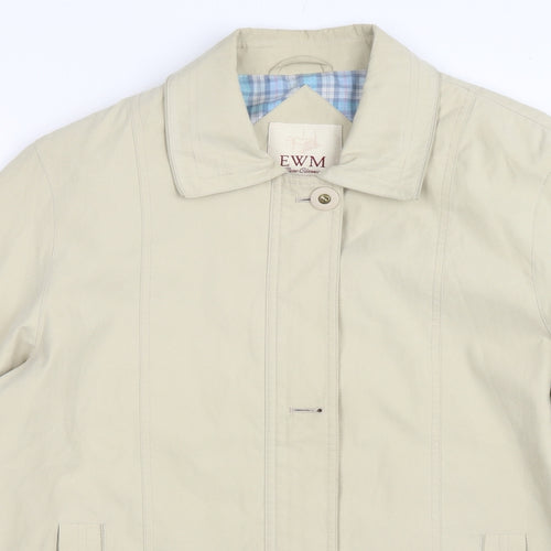EWM Womens Beige   Jacket Coat Size 10
