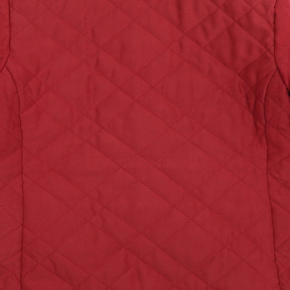 Marks and Spencer Womens Red   Quilted Coat Size 12