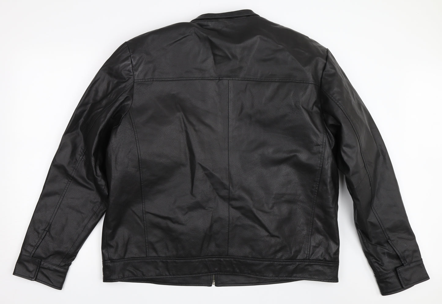 F&F Mens Black   Biker Coat Size XL