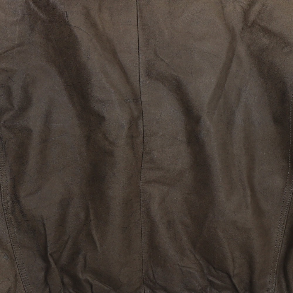 New World Mens Brown   Biker Coat Size L