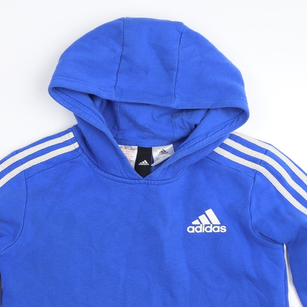 adidas Boys Blue   Pullover Hoodie Size 11-12 Years