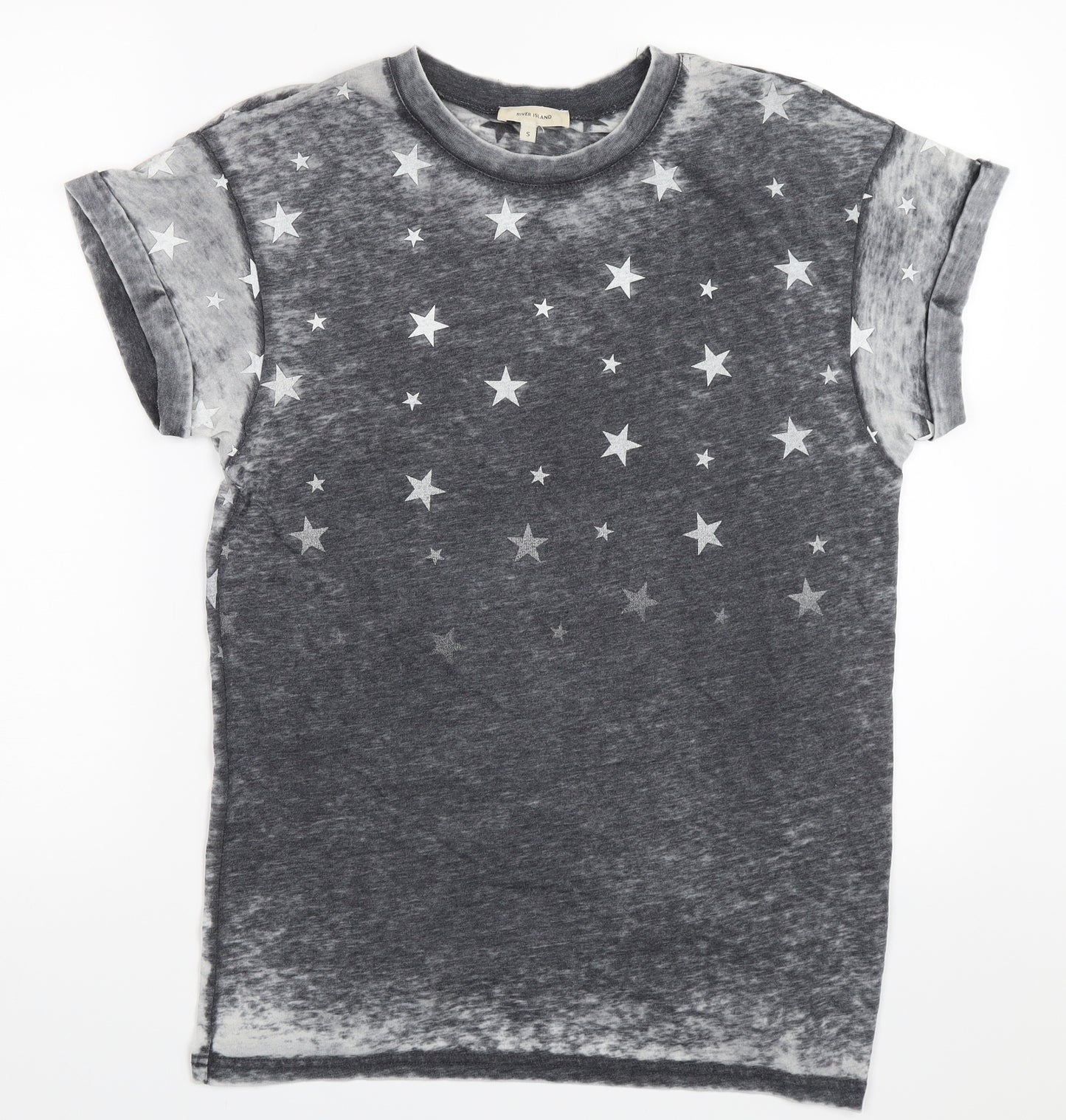 River Island Mens Grey    T-Shirt Size S