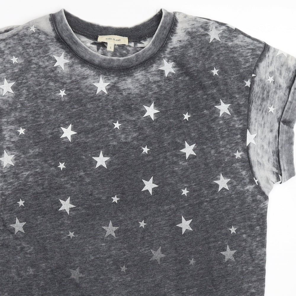 River Island Mens Grey    T-Shirt Size S