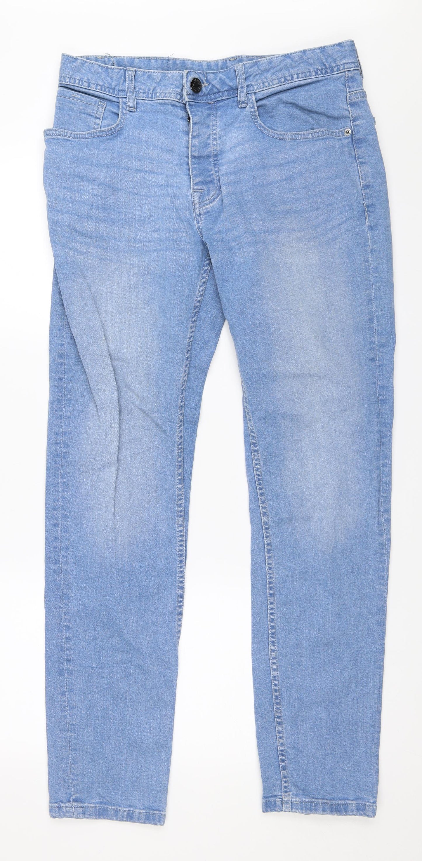 Primark Mens Blue  Denim Straight Jeans Size 32 in L32 in