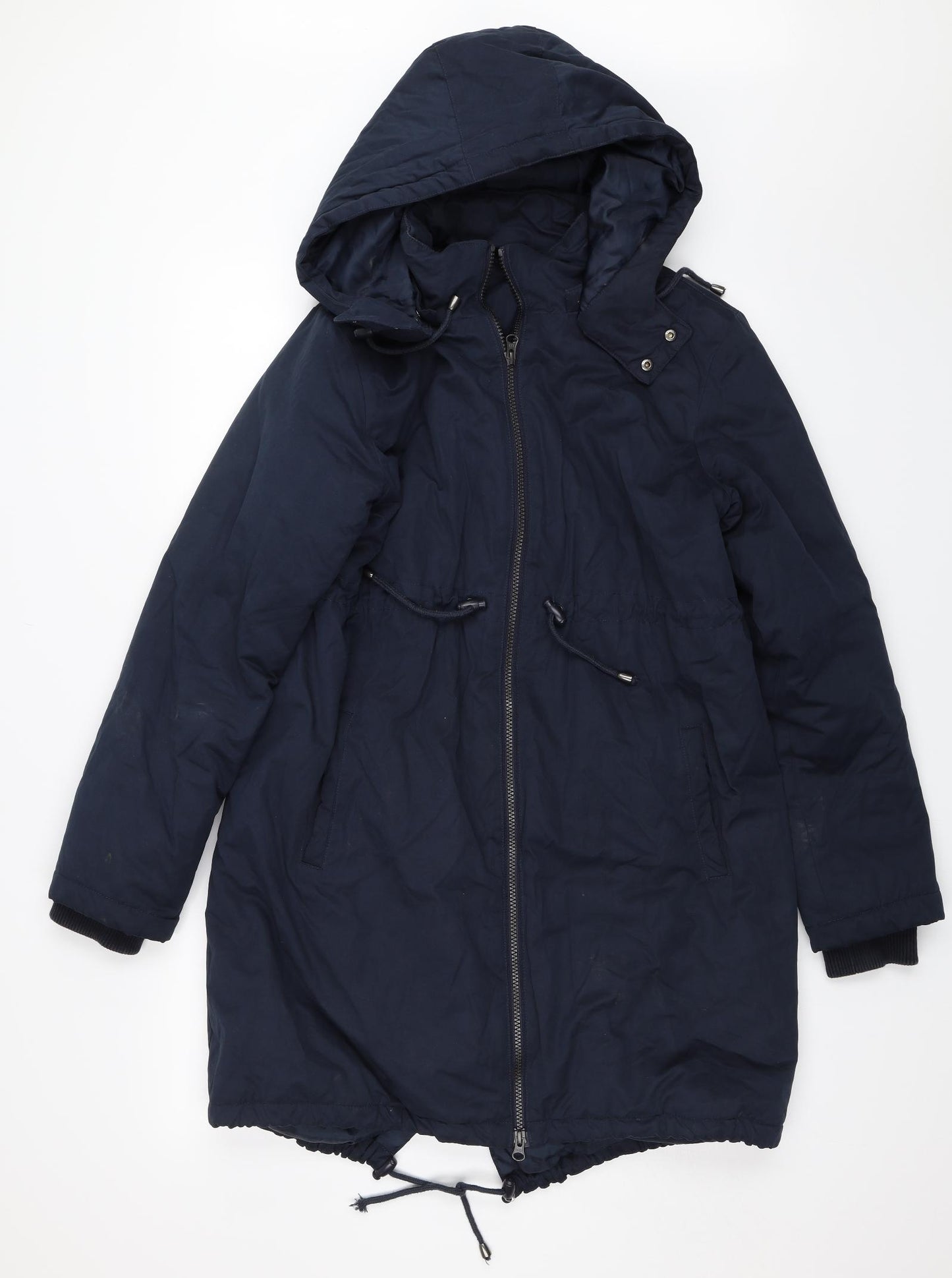 JoJo Maman Bébé Womens Blue   Parka Coat Size 10