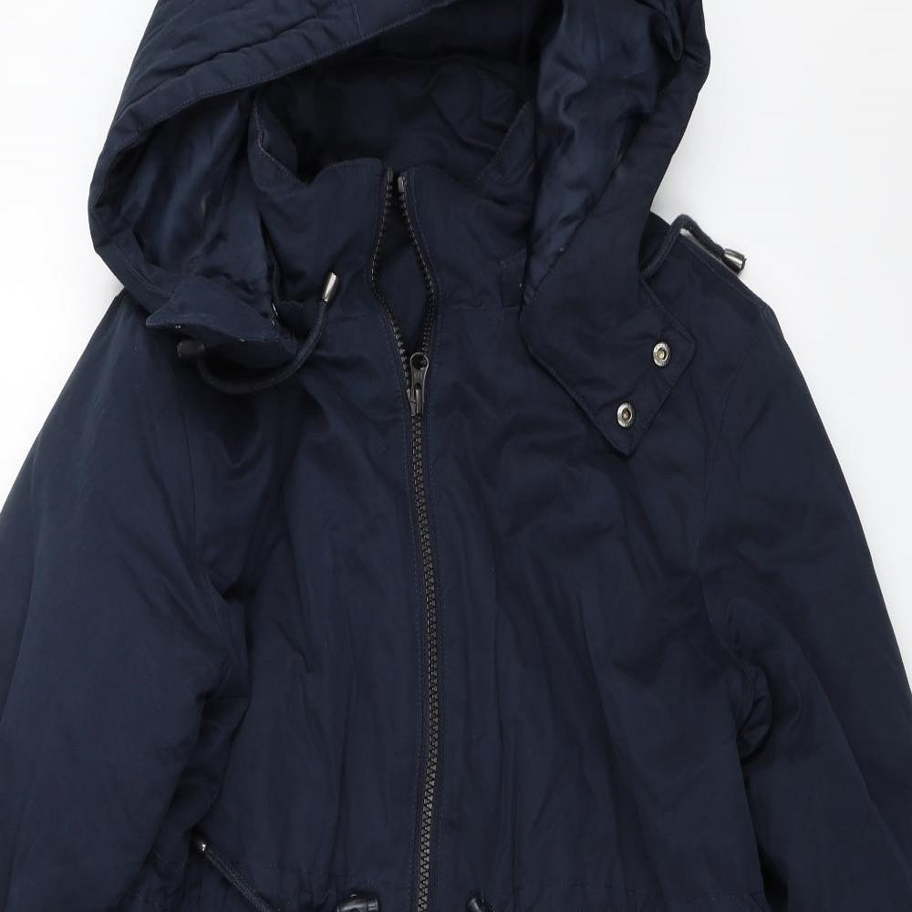 JoJo Maman Bébé Womens Blue   Parka Coat Size 10