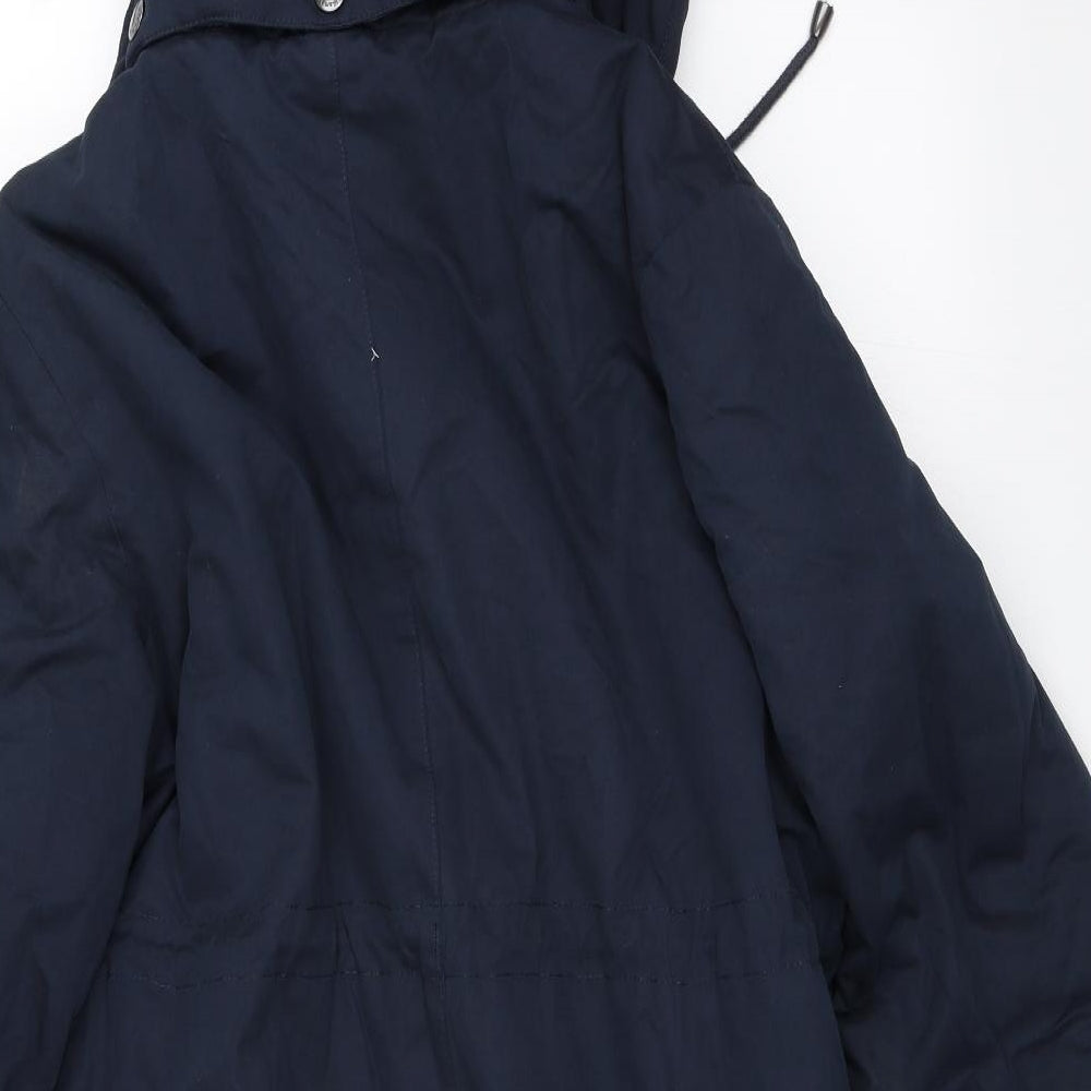 JoJo Maman Bébé Womens Blue   Parka Coat Size 10