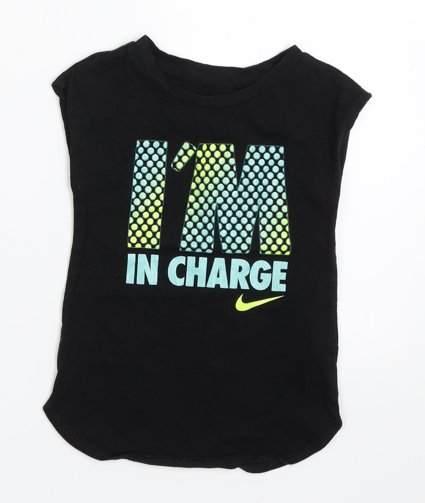 Nike Girls Black   Basic T-Shirt Size 3 Years