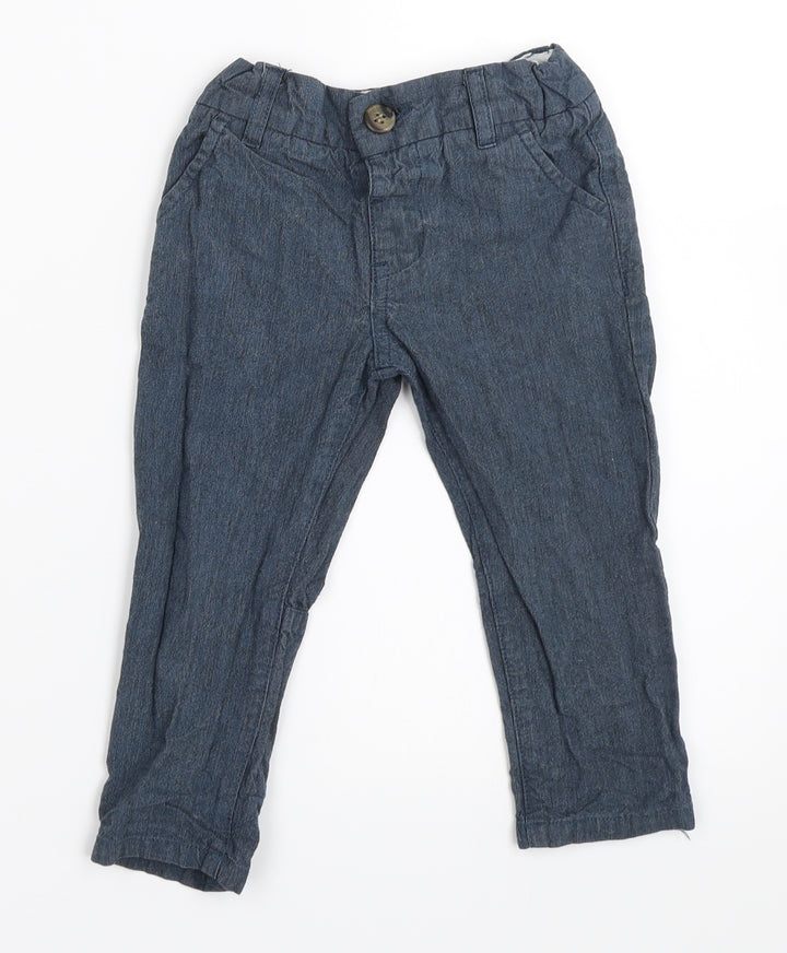 Mini Club Boys Blue Capri Trousers Size 12-18 Months