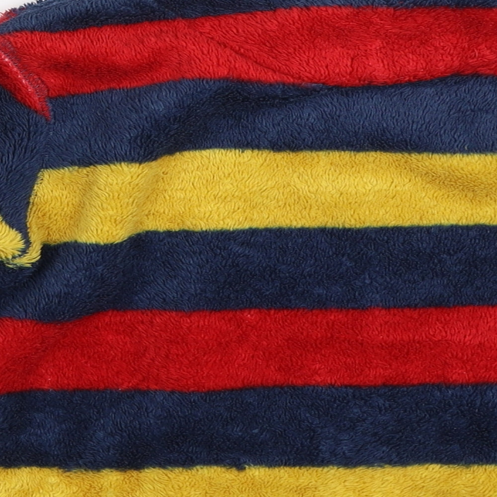 John Lewis Boys Blue Striped Fleece Henley Sweatshirt Size 3 Years