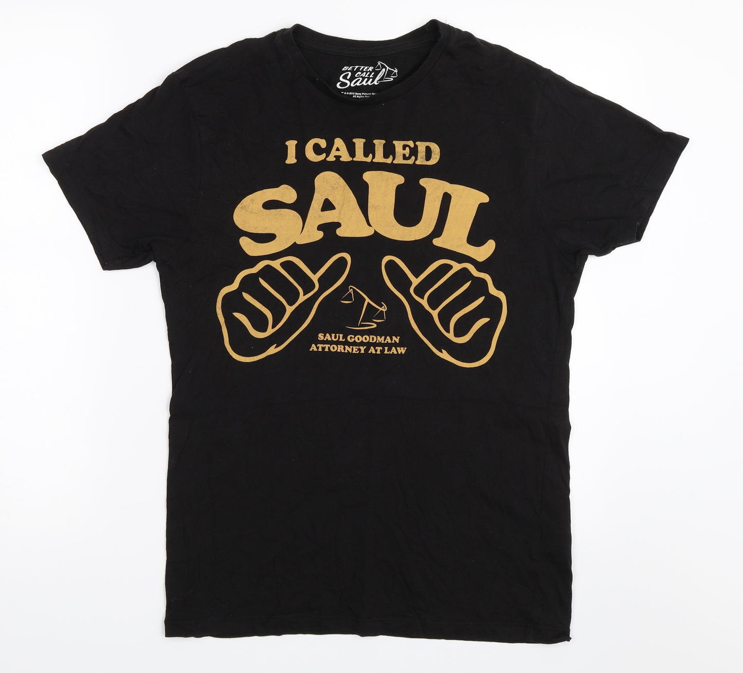 Preworn Mens Black    T-Shirt Size M  - Better Call Saul