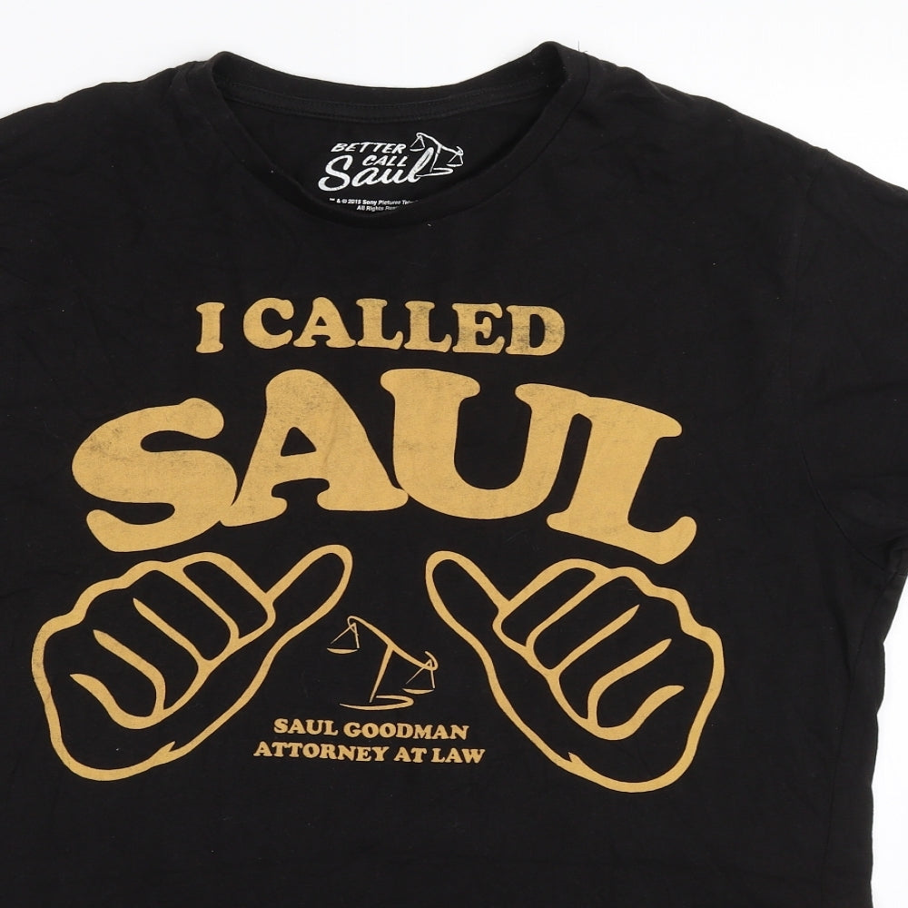 Preworn Mens Black    T-Shirt Size M  - Better Call Saul